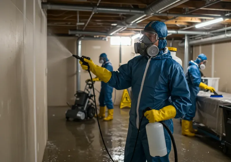 Basement Sanitization and Antimicrobial Treatment process in Brownsville, NY